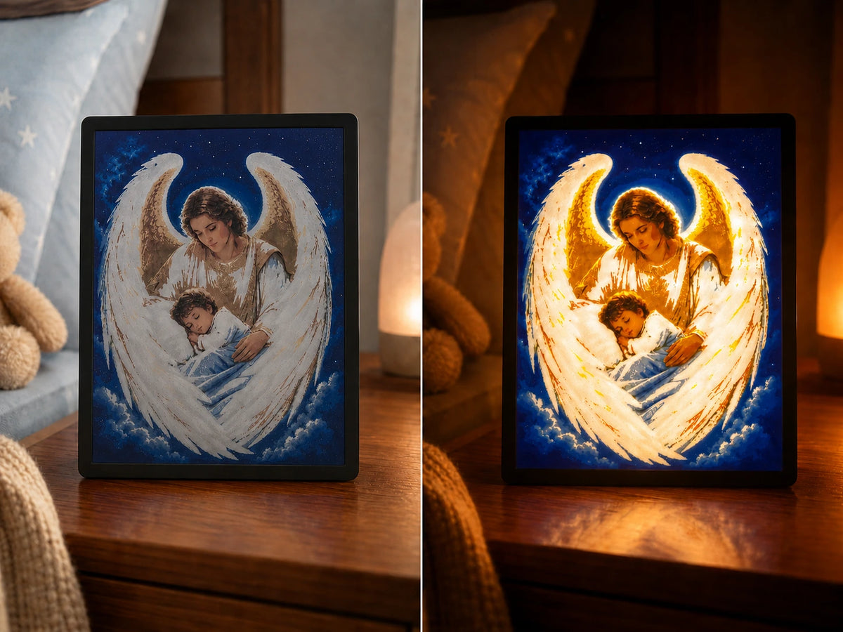 Lámpara del Ángel de la Guarda para Niño y Niña