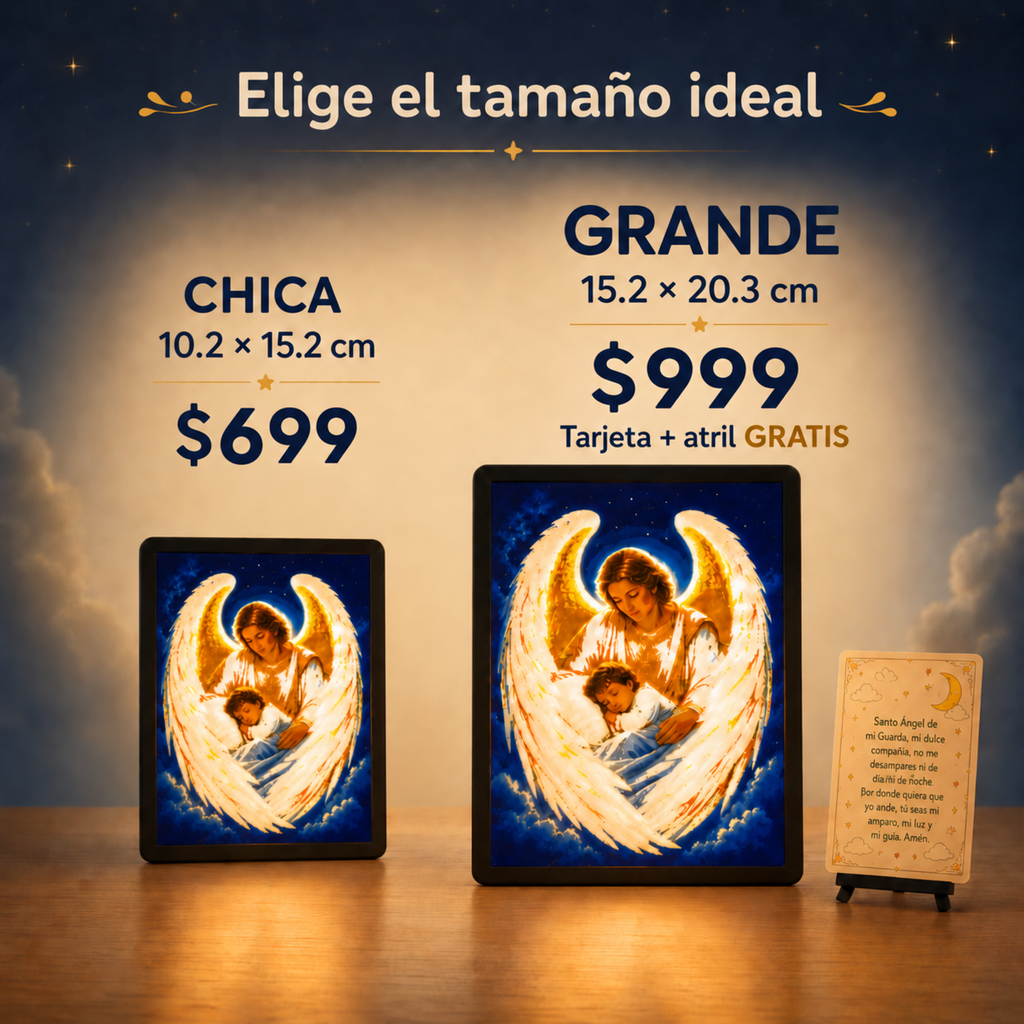 Lámpara del Ángel de la Guarda para Niño y Niña