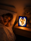 Duerme sin miedo — Lámpara del Ángel de la Guarda para Niña